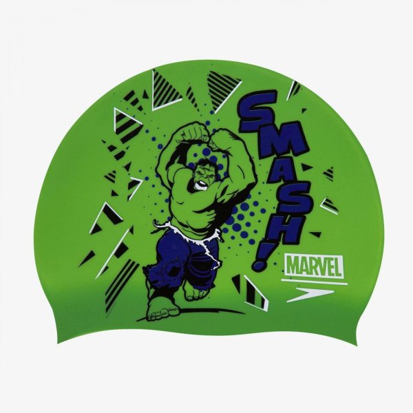 Шапочка Speedo HULK SLOGAN PRT CAP JU GREEN/PURPLE