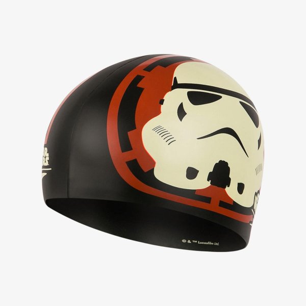 Дитяча шапочка Speedo STORMTROOPER SLOGAN CAP JU BLACK/RED