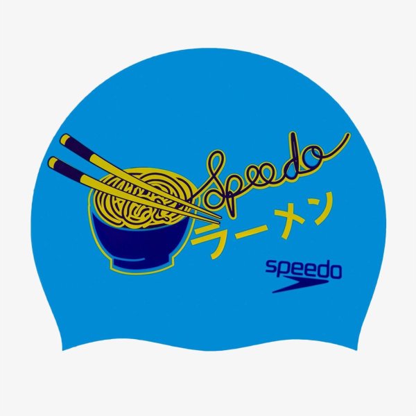 Дитяча шапочка Speedo SLOGAN PRT CAP JU BLUE/YELLOW
