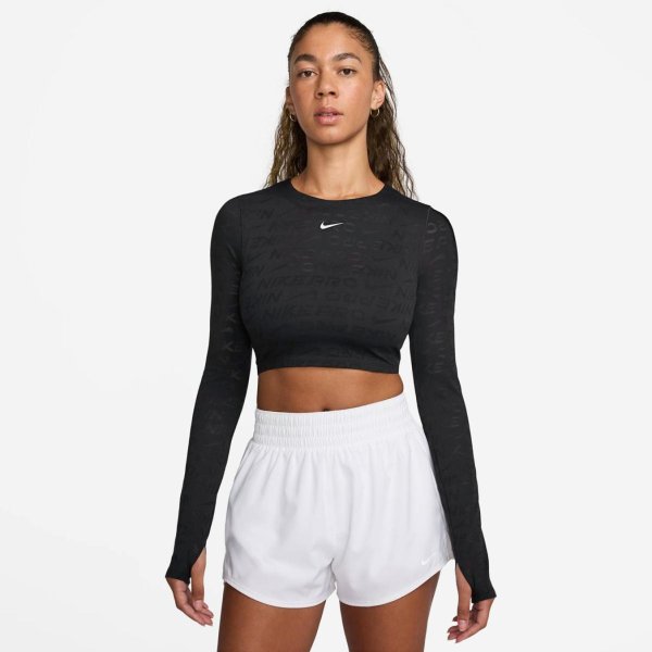 Жіночий лонгслів NIKE W NP DF LS TOP AOJ GG