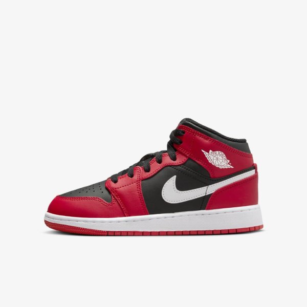 Дитячі кросівки AIR JORDAN 1 MID (GS) GYM RED / BLACK / WHITE
