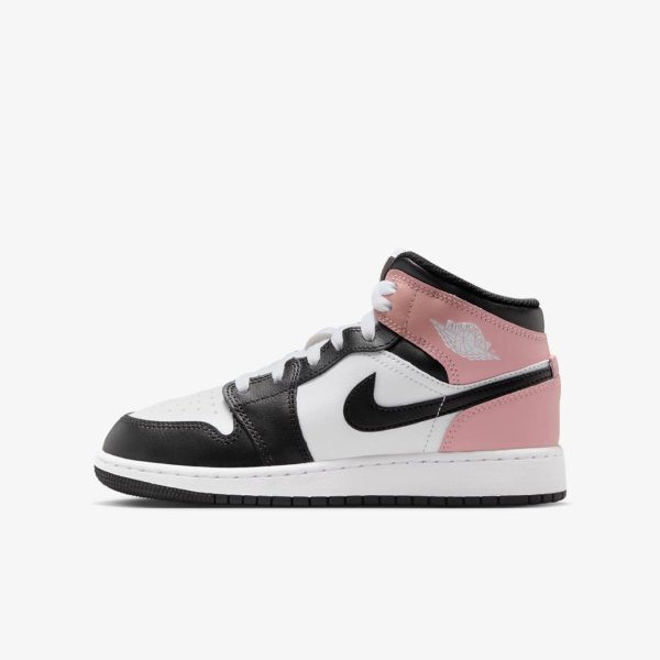 Дитячі кросівки AIR JORDAN 1 MID BLACK / RUST PINK (GS)