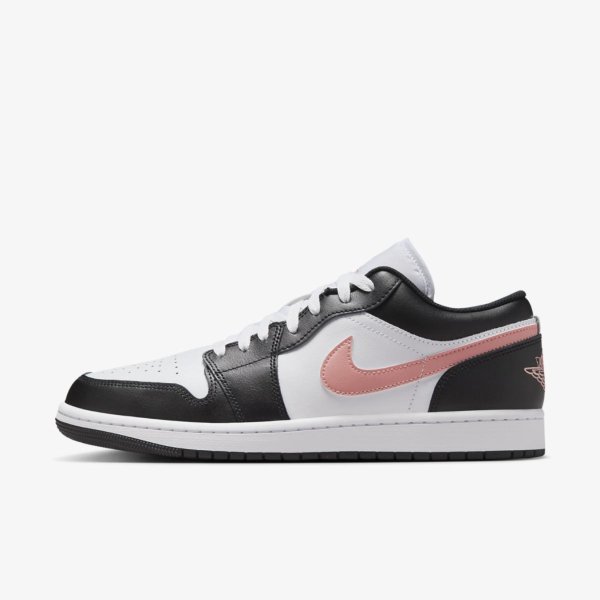 Чоловічі кросівки AIR JORDAN 1 LOW BLACK/RUST PINK/WHITE