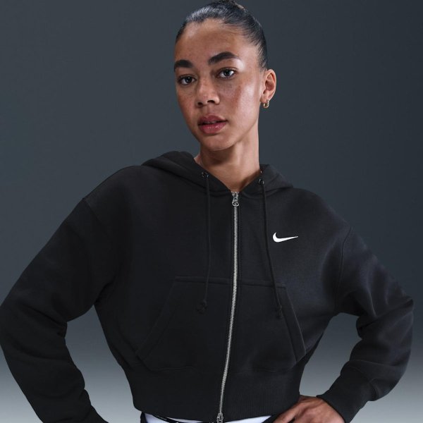 Жіноча толстовка NIKE W NSW PHNX FLC CROP FZ HDY