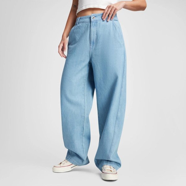 Женские брюки CONVERSE WOVEN DENIM BARREL PANT