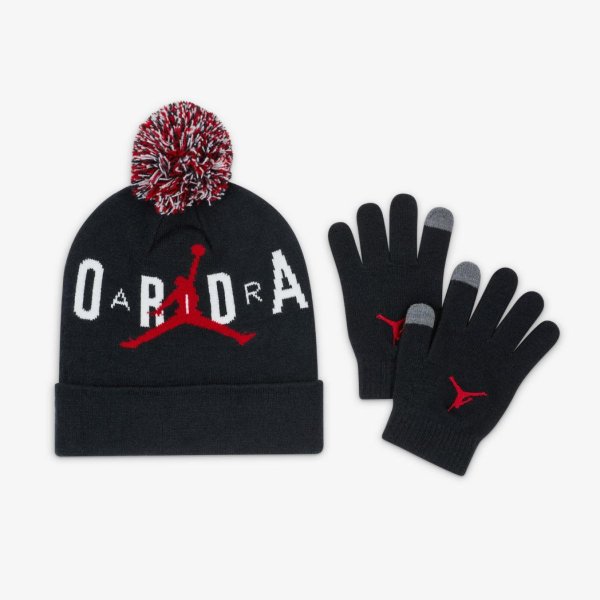 Дитячий набір:шапка,рукавички JAN JORDAN HBR POM BEANIE SET