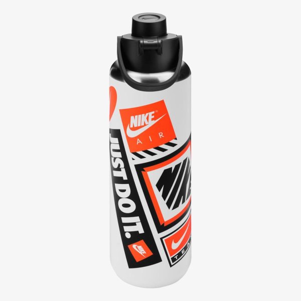 Пляшка NIKE SS RECHARGE CHUG BOTTLE 32 OZ GRAPHIC WHITE/BLACK/SAFETY ORANGE 32OZ