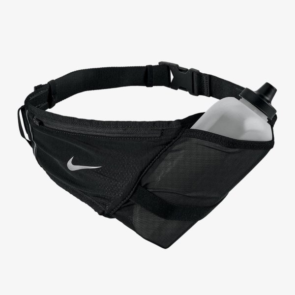 Сумка на пояс з пляшкою NIKE FLEX STRIDE BOTTLE BELT 22 OZ BLACK/BLACK/SILVER OSFM