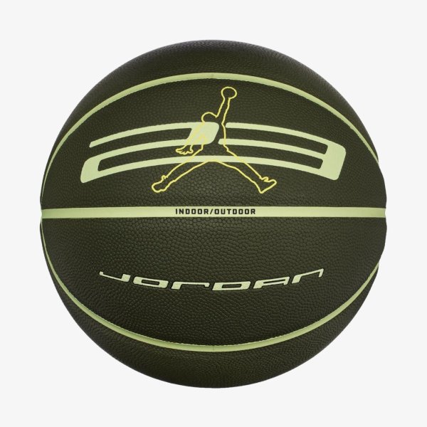 М'яч баскетбольний JORDAN ULTIMATE 2.0 8P DEFLATED CARGO KHAKI/LUMINOUS GREEN/BLACK/LUMINOUS GREEN 07