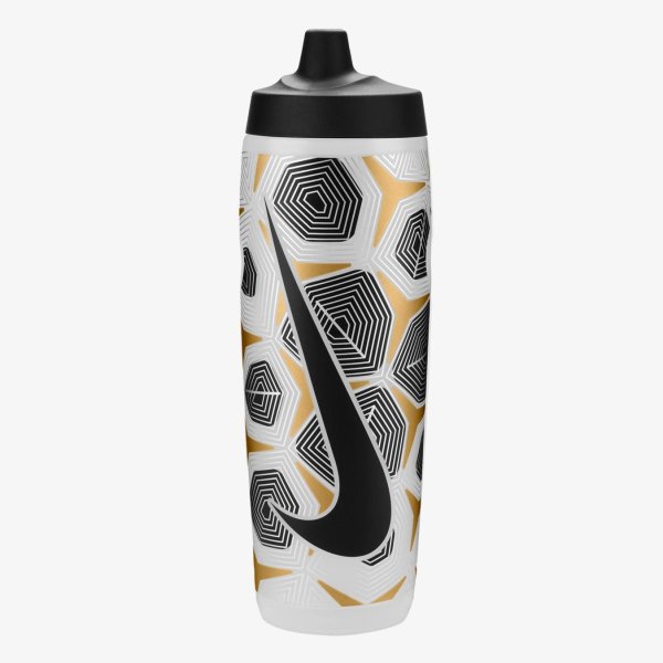 Пляшка NIKE REFUEL BOTTLE 24 OZ GRAPHIC CLEAR/BLACK/FLT GOLD/FLT SILVER/BLACK 24OZ