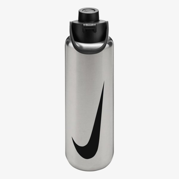 Пляшка NIKE SS RECHARGE CHUG BOTTLE 32 OZ RFSH BRUSHED STAINLESS STEEL/BLACK/BLACK 32OZ