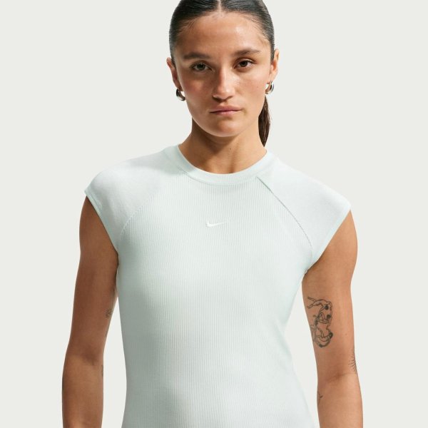 Женская футболка NIKE W NSW CHILL KNIT RIB SS TOP