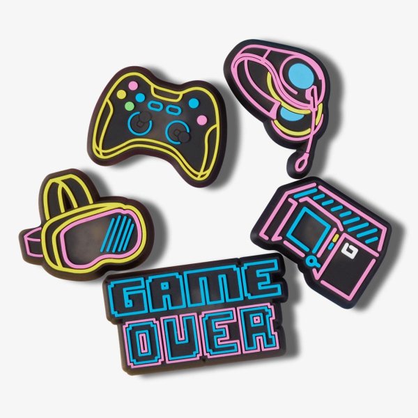 Джибітси CROCS LIGHTS UP NEON GAMER 5 PACK