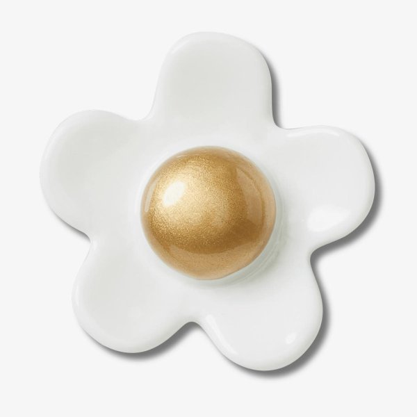 Джибітси CROCS WHITE DAISY WITH GOLD CENTER