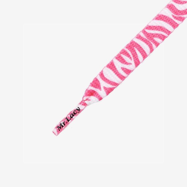Шнурки MR. LACY PRINTIES ZEBRA HOT PINK/WHITE