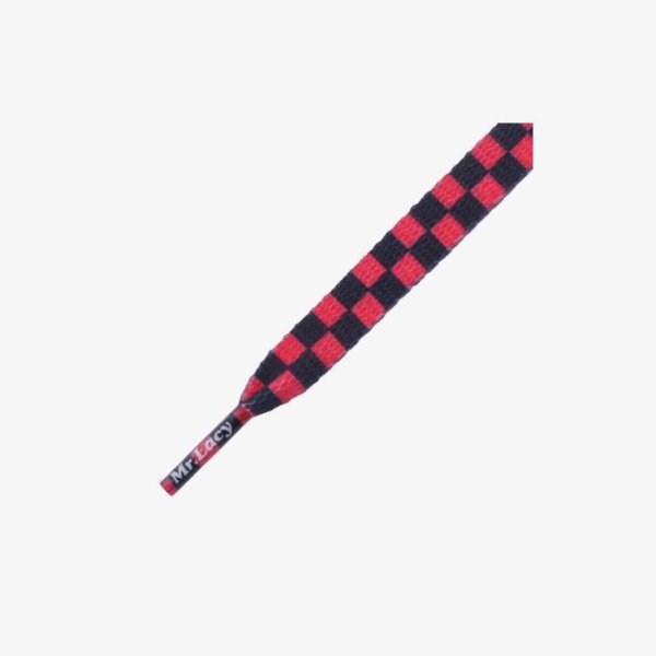 Шнурки MR. LACY PRINTIES CHECKERED RED/BLACK