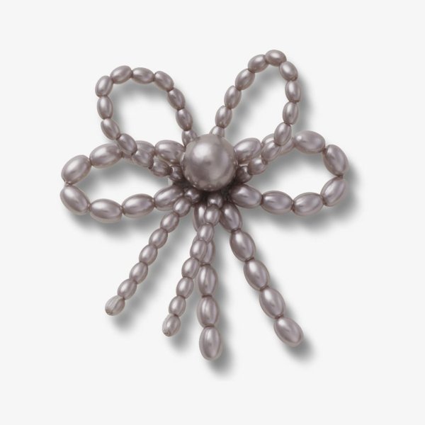 Прикраса для взуття CROCS BLACK  PEARL  BEADED BOW