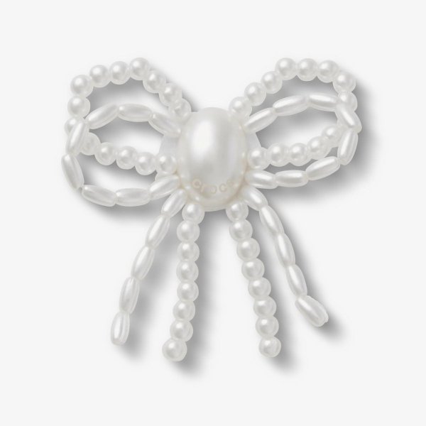 Украшение для обуви CROCS WHITE  PEARL  BEADED BOW