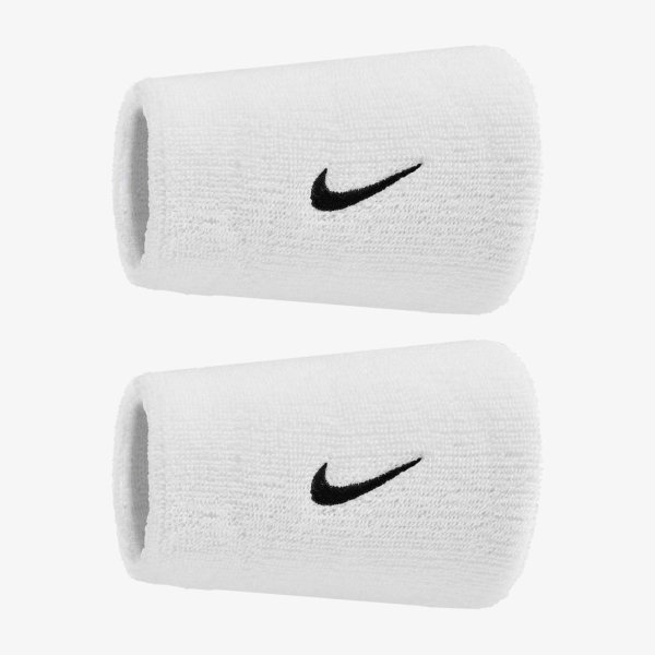 Напульсники NIKE SWOOSH CLASSIC DOUBLEWIDE WRISTBANDS 2PK WHITE/BLACK OSFM