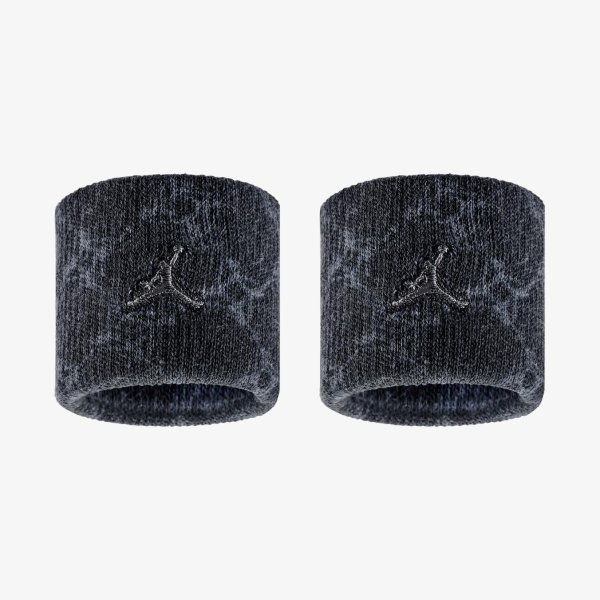 Напульсники JORDAN DRI-FIT TERRY WRISTBANDS 2PK PRINTED BLACK/OFF NOIR/IRON GREY OSFM