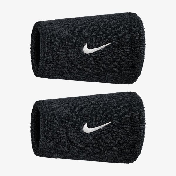 Напульсники NIKE SWOOSH CLASSIC DOUBLEWIDE WRISTBANDS 2PK BLACK/WHITE OSFM