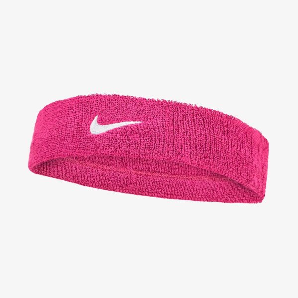 Повязка на голову NIKE SWOOSH CLASSIC HEADBAND VIVID PINK/WHITE OSFM