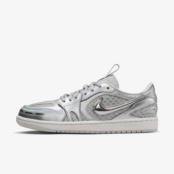 Жіночі кросівки WMNS AIR JORDAN 1 LOW METHOD OF MAKE V3 METALLIC SILVER