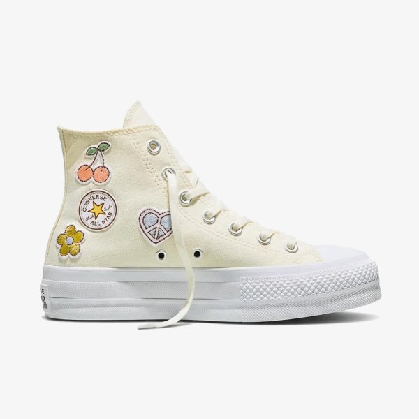 Женские кеды CONVERSE CHUCK TAYLOR ALL STAR LIFT HI GROOVY APPLIQUES