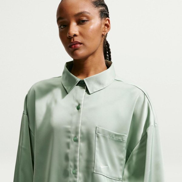 Жіночий лонгслів NIKE W NSW OFFLN WVN STN LS TOP