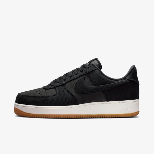 Чоловічі кросівки NIKE AIR FORCE 1 '07 LV8 DENIM BLACK CANVAS