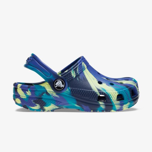 Дитячі тапочки CROCS CLASSIC MARBLED CLOG KIDS