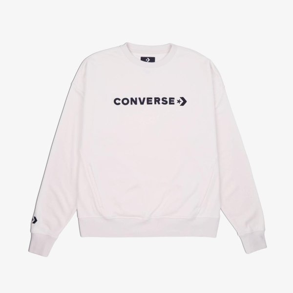 Жіноча толстовка Converse WORDMARK BIG LOGO BOYFRIEND CREW EGRET