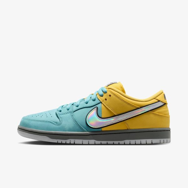 Коссовки NIKE SB DUNK LOW PRO "LIGHTNING AND DENIM TURQUOISE" (MUNI FAST PASS)