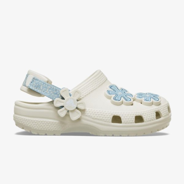 Дитячі клоги CROCS CLSC DNM FLWR ADJ BACKSTRAPCGT SMWT