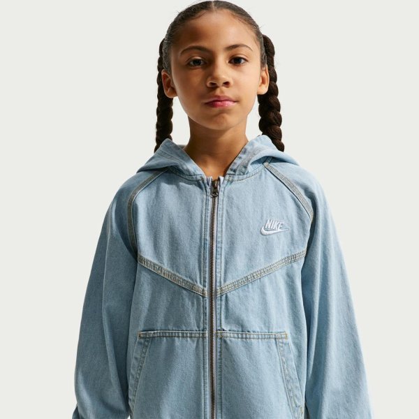 Дитяча толстовка NIKE K NSW WR DENIM FZ JACKET