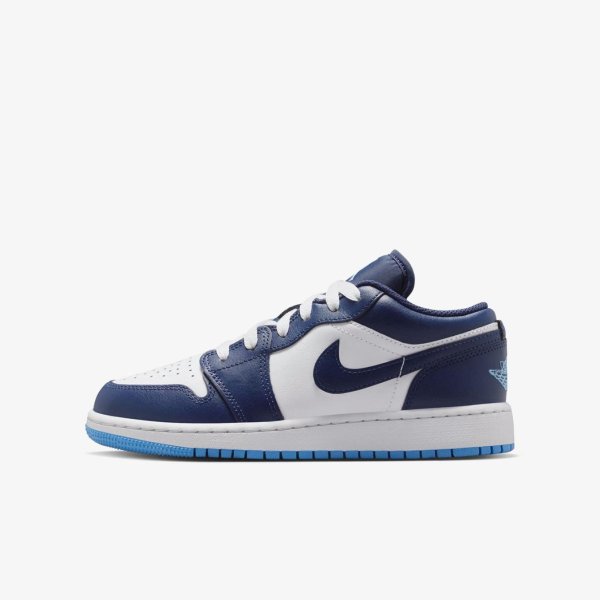 Дитячі кросівки AIR JORDAN 1 LOW MIDNIGHT NAVY / UNIVERSITY BLUE (GS)