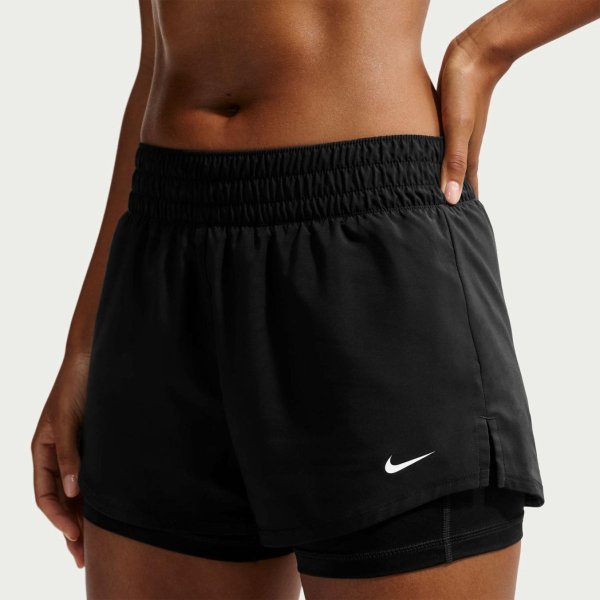 Жіночі шорти NIKE W NK ONE DF MR 3IN 2N1 SHORT