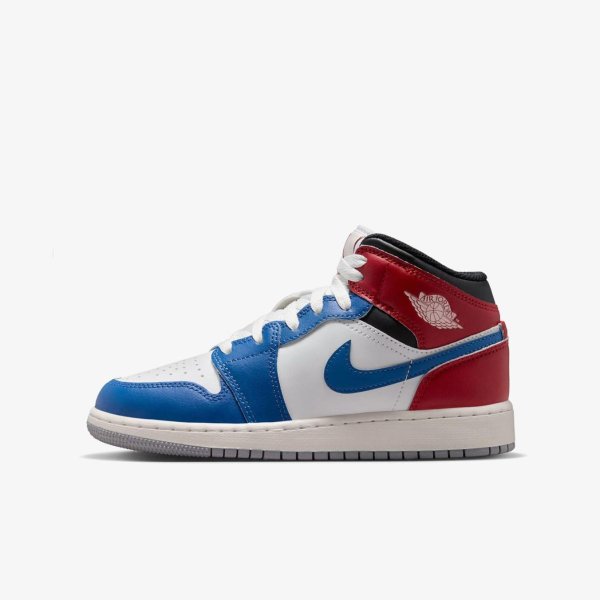 Детские кроссовки AIR JORDAN 1 MID TRUE BLUE / RED (GS)