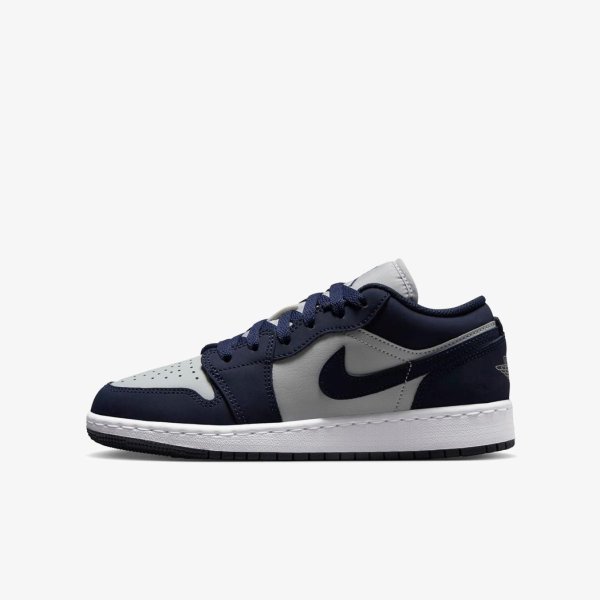 Дитячі кросівки AIR JORDAN 1 LOW OBSIDIAN / GREY FOG (GS)