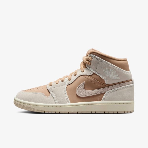 Женские кроссовки WMNS AIR JORDAN 1 MID SE HEMP