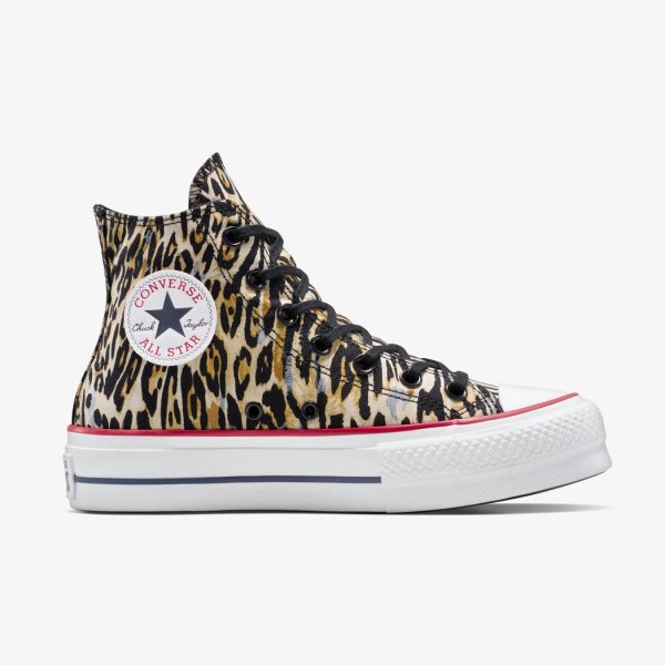Женские кеды CONVERSE CHUCK TAYLOR ALL STAR LIFT PLATFORM HI LEOPARD