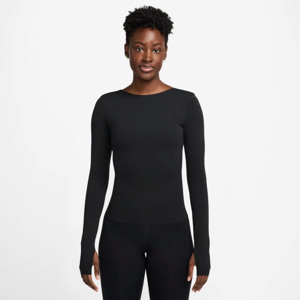 Женская футболка с длинным рукавом NIKE W NK ZENVY DF LS TOP NV