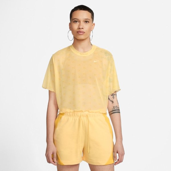 Жіноча футболка NIKE W NSW AIR AOP MESH SS CROP TOP