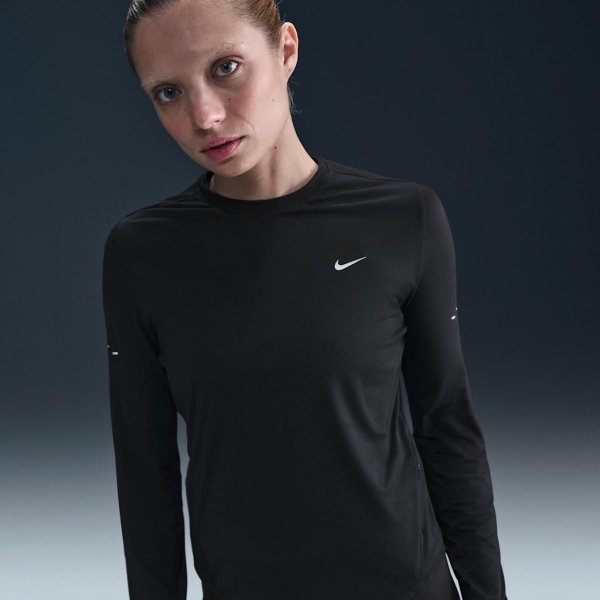 Женская футболка с длинным рукавом NIKE W NK SWIFT DF UV LS CRW