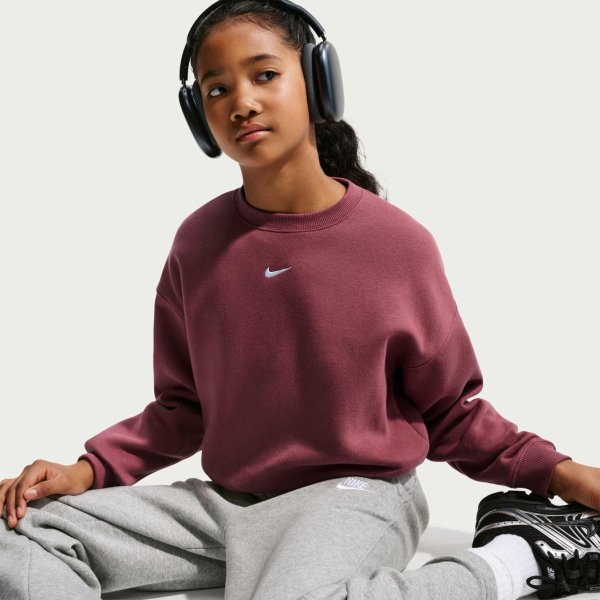 Детская толстовка NIKE G NSW STUDIO FLC BXY OS LBR