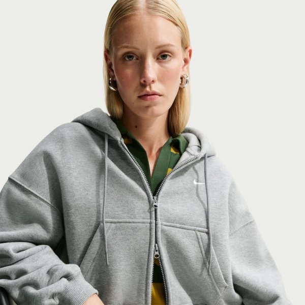 Женская толстовка NIKE W NK STDO FLC MW OS CRP FZ HDY