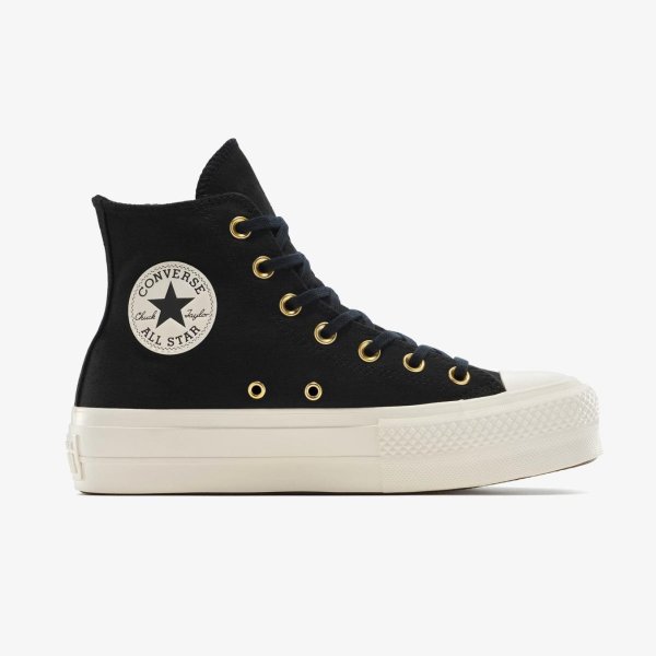 Жіночі кеди CONVERSE CHUCK TAYLOR ALL STAR LIFT HI CLASSIC SIDE ZIP BLACK / WHITE