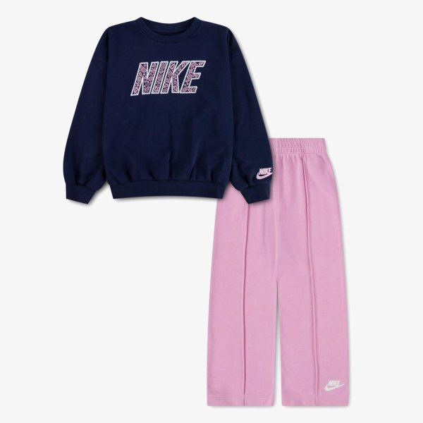 Дитячі штани NIKE ROOKIES RETRO FT WIDE LEG PANT SET «PNK/PNK»