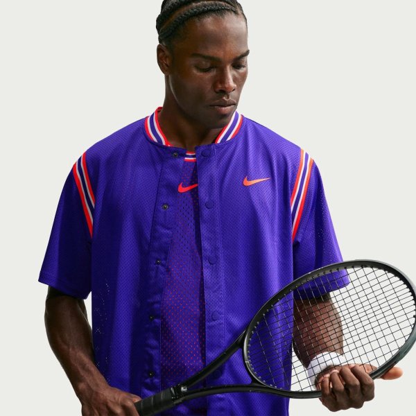 Мужская футболка NIKE COURT SLAM DRI-FIT BUTTON-UP TOP NY