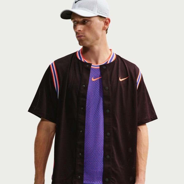 Мужская футболка NIKE COURT SLAM DRI-FIT BUTTON-UP TOP NY